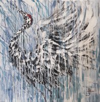 Inesa Antanauskienė „Kerėtoja“, 2019, 80 x 80, aliejus, drobė